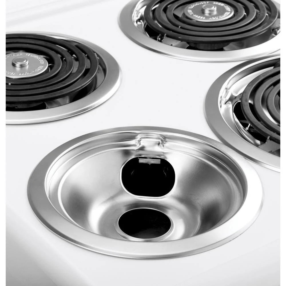 20 in. 4 Burner Element Free-Standing Electric Range in White