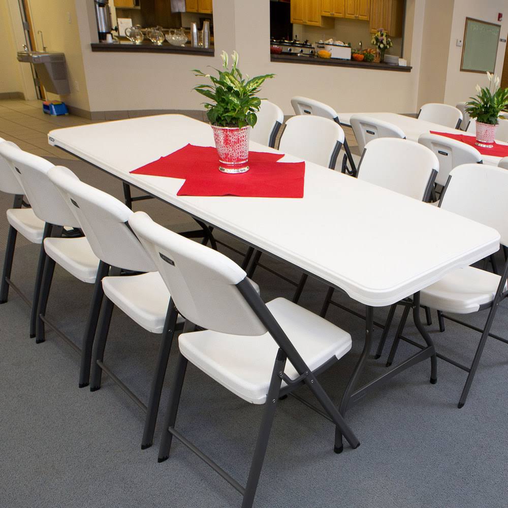 Lifetime 4-Pack Commercial Stacking 8 ft Folding Table – White (80344)