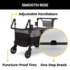 Delta Children's Jeep Wrangler Deluxe 4-Seater Stroller Wagon