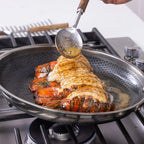 HexClad 6 Piece Hybrid Stainless Steel Cookware Pan Set