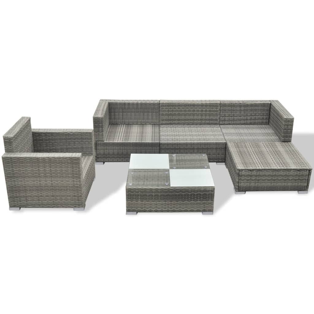 5 Seater Rattan Garden Lounge Set With Cushions