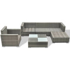 5 Seater Rattan Garden Lounge Set With Cushions