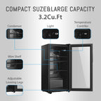HAILANG Beverage Refrigerator With 105 Can, Freestanding Beverage Cooler