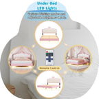 Linique Full Size Upholstered Bed Frame with LED Lights