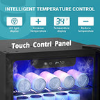 EUHOMY Beverage Refrigerator, 126 Can Mini fridge with Glass Door