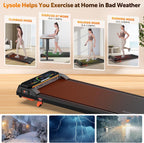 Lysole Walking Pad Treadmil with Remote Control Large LED Display