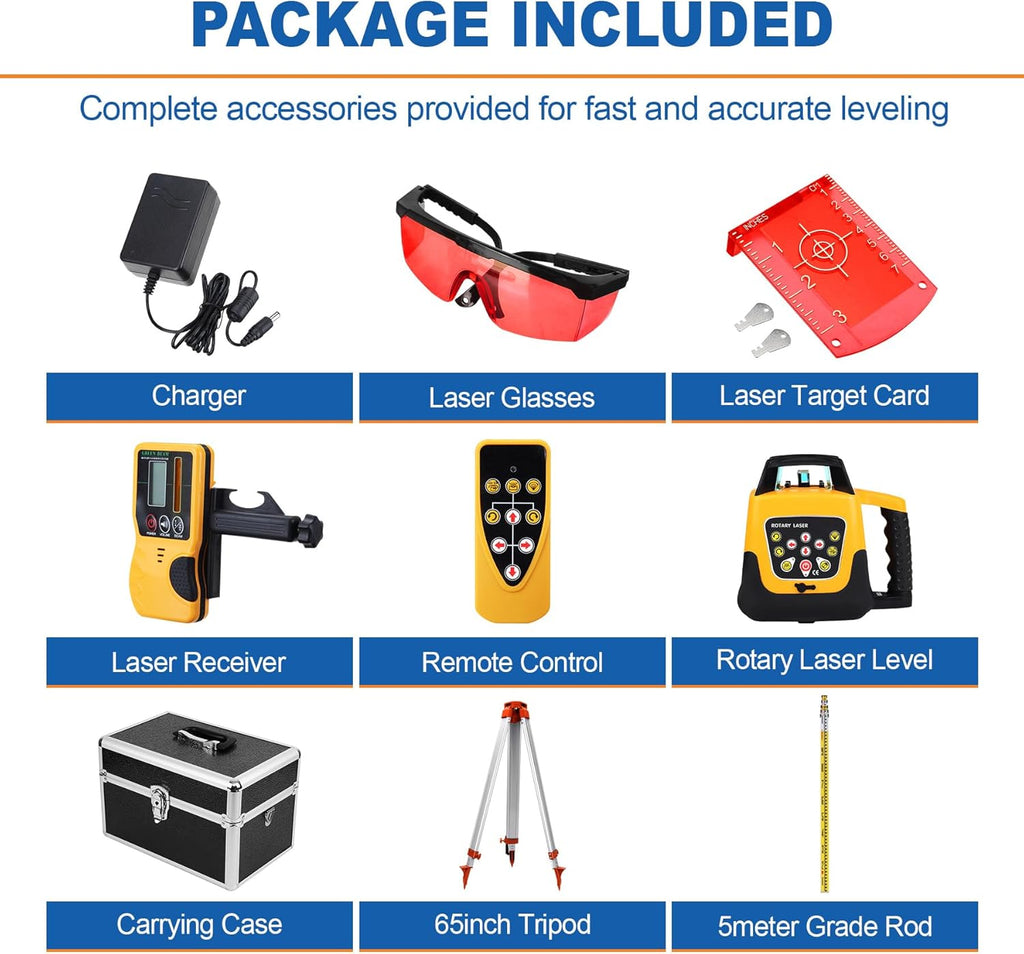 Iglobalbuy Self Leveling Rotary Laser Level System Kit with Surveying Tripod