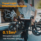 Jasion EB3 Electric Bike Adults 21mph, 500W Peak Motor, 270Wh Battery, Rear Suspension, 3 Levels Assist, 14" Folding Ebike for Adults and Teens, Complies to UL2849