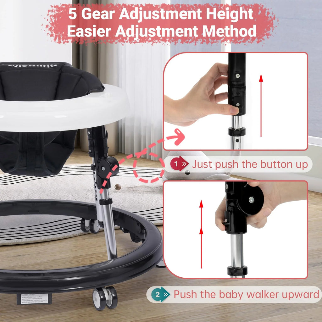 Wismind Foldable Music and Lights Baby Walker