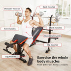 OPPSDECOR 6 in 1 Weight Bench Set with Squat Rack