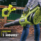 Ryobi 40V HP Brushless Whisper Series 190 MPH 730 CFM Cordless Battery Jet Fan Leaf Blower with (2) 4.0 Ah Batteries and Charger