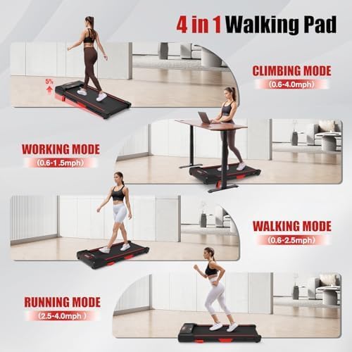 Sperax Portable Under Desk Treadmill Walking Pad with Incline