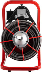 Drain Cleaner Machine, 75 Ft x 3/8 Inch Drain Cleaning Machine Fits 1 to 4 Inch Pipes, Portable Drain Auger Cleaner with 4 Cutters, Electric Drain Clog Remover Plumbing Tool