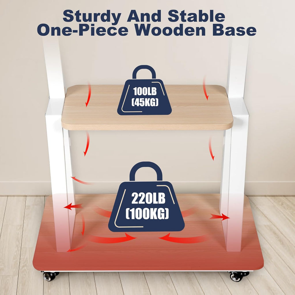 Hellsehen Mobile TV Stand with Wheels