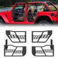 Off Road Safari Tubular Doors Compatible with 2018-2023 Wrangler JL 4 Door �� Set of 4 Fat Tube Half Doors for Adventure