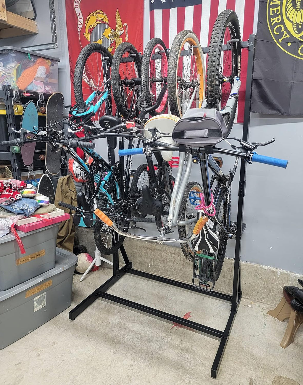 StoreYourBoard Teal Triangle Freestanding 5 Bike Storage Rack