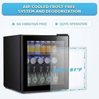 Antarctic Star Mini Fridge Cooler – 60 Can Beverage Refrigerator Glass Door for Beer Soda or Wine – Glass Door Small Drink Dispenser Machine Clear Front Removable for Home, Office or Bar, 16cuft