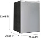 Frigidaire Upright Freezer, 6.5 cu. ft., Deep Freeze, Vinyl Coated Metal with Wire Shelving, Compact for Kitchen, RV, Dorm, Cabin, and Trailer, Platinum Design Series, Silver - 21D x 23W x 56H