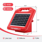 ANDMON 30 Miles Solar Fence Charger with Dual Input