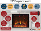 Ameriwood Home Ellsworth Fireplace with Mantel, White - Cozy Electric Heater