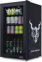 Beverage Refrigerator Cooler | 126 Cans Free Standing with Right Hinge Glass Door | Mini Fridge Beverage Organizer Perfect For Beer, Wine, Soda, And Cooler Drinks