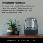 Bluetooth Home Speaker 锟斤拷 Superior Sound Quality 锟斤拷 5 Diamond Effect Light Themes 锟斤拷 Made from Recycled Materials