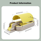 Ergocar Inflatable Swimming Pool with Water Slide, Inflatable Slide Water Pool with Awning, Inflatable Mega Bouncy Castle Water Park, Swim Centre Pools for Backyard, Garden, Summer Water Party