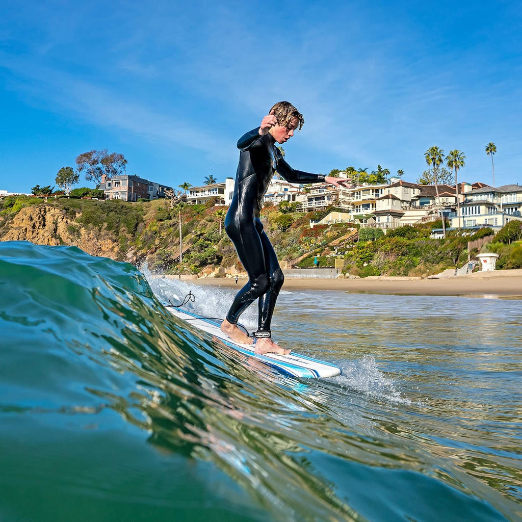 2025 Wavestorm 8ft Classic Surfboard // Foam Wax Free Soft Top Longboard for Adults and Kids of All Levels of Surfing