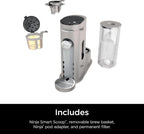 Ninja Pods & Grounds Single-Serve Coffee Maker, K-Cup Pod Compatible, Brews Grounds, Compact Design, 56-oz. Reservoir, 6-oz. Cup to 24-oz. Travel Mug Brew Sizes, Iced Coffee Maker, Stone, PB041ST