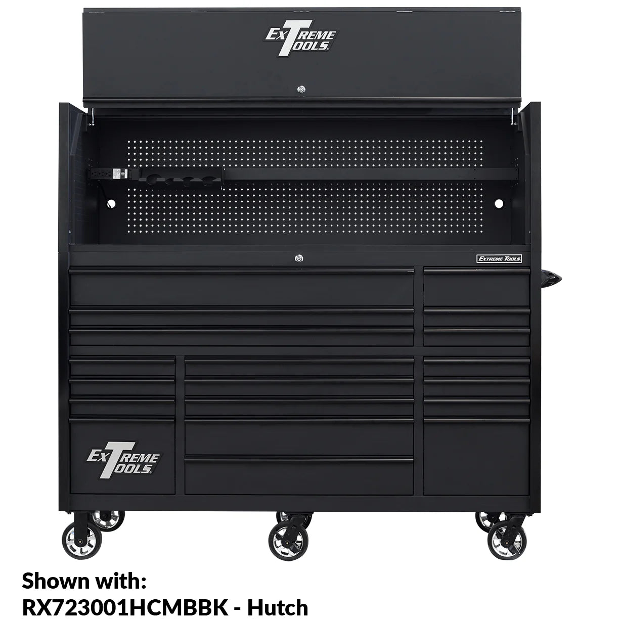 Extreme Tools RX250 Series 72-in x 30-in Roller Cabinet – 19-Drawer – 250 lb Drawer Slides