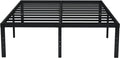 EMODA Queen Bed Frame No Box Spring Needed 18 Inch Heavy Duty Metal Tall Platform Bed Frame