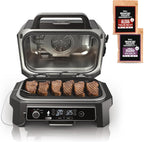 OG701 7-in-1 Outdoor Electric Grill & Smoker - Grill, BBQ, Air Fry, Bake, Roast, Dehydrate & Broil - Uses Woodfire Pellets - Portable & Weather Resistant