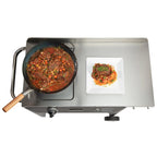 Cuisinart �� Outdoor Wok Station, 50,000 BTU Propane Outdoor Wok Burner w Prep Table, 14�测�� Carbon Steel Wok for Stir Fry, Searing, BBQ �� Black