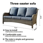 Latimer Wicker/Rattan 5 - Person Seating Group with Cushions