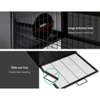 Weatherproof Metal Rabbit Hutch w/ Run & Secure Locks i.Pet