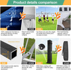 COBIZI 10x20 Heavy Duty Pop up Canopy Tent with 6 sidewalls Easy Up Commercial Outdoor Canopy Wedding Party Tents for Parties All Season Wind & Waterproof Gazebo with Roller Bag,Black(Frame Thickened)