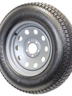 Trailer Tire On Rim ST205/75D15 F78-15 205/75-15 LRC 5 Lug Wheel Silver Mod