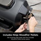 OG701 7-in-1 Outdoor Electric Grill & Smoker - Grill, BBQ, Air Fry, Bake, Roast, Dehydrate & Broil - Uses Woodfire Pellets - Portable & Weather Resistant