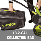 Sun Joe 48V Cordless Self-Propelled Lawn Mower, 20′′ Cutting Width, 2 x 4.0-Ah Batteries, 7-Position Height Adjustment