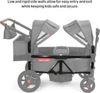 Stroller Wagon, 4 Seater Wagon Stroller for Kids with Low Sides, Baby Stroller Wagon, Quad Stroller