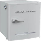 Frigidaire EFR176 Retro Compact Fridge with Chiller Mini Refrigerator with Built-in Bottle Opener for Office, Bedroom, Dorm Room or Cabin, 1.6 cu ft 16" D x 18" W x 18.5" H, Moonlight