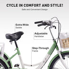 Viribus Adult Tricycle, 7 Speed Tricycle for Adults, 24" 3 Wheel Bikes for Adults with Baskets