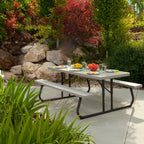 Lifetime 6 Foot Folding Picnic Table, Putty, 22119
