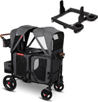 Stroller Wagon, 4 Seater Wagon Stroller for Kids with Low Sides, Baby Stroller Wagon, Quad Stroller