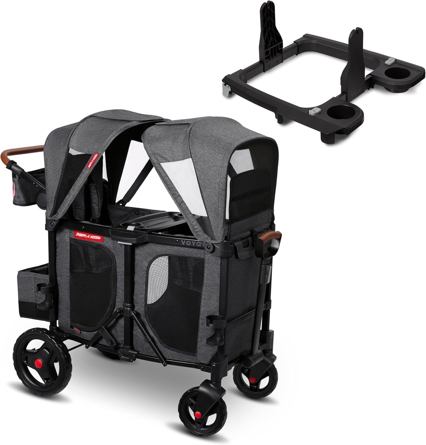 Stroller Wagon, 4 Seater Wagon Stroller for Kids with Low Sides, Baby Stroller Wagon, Quad Stroller