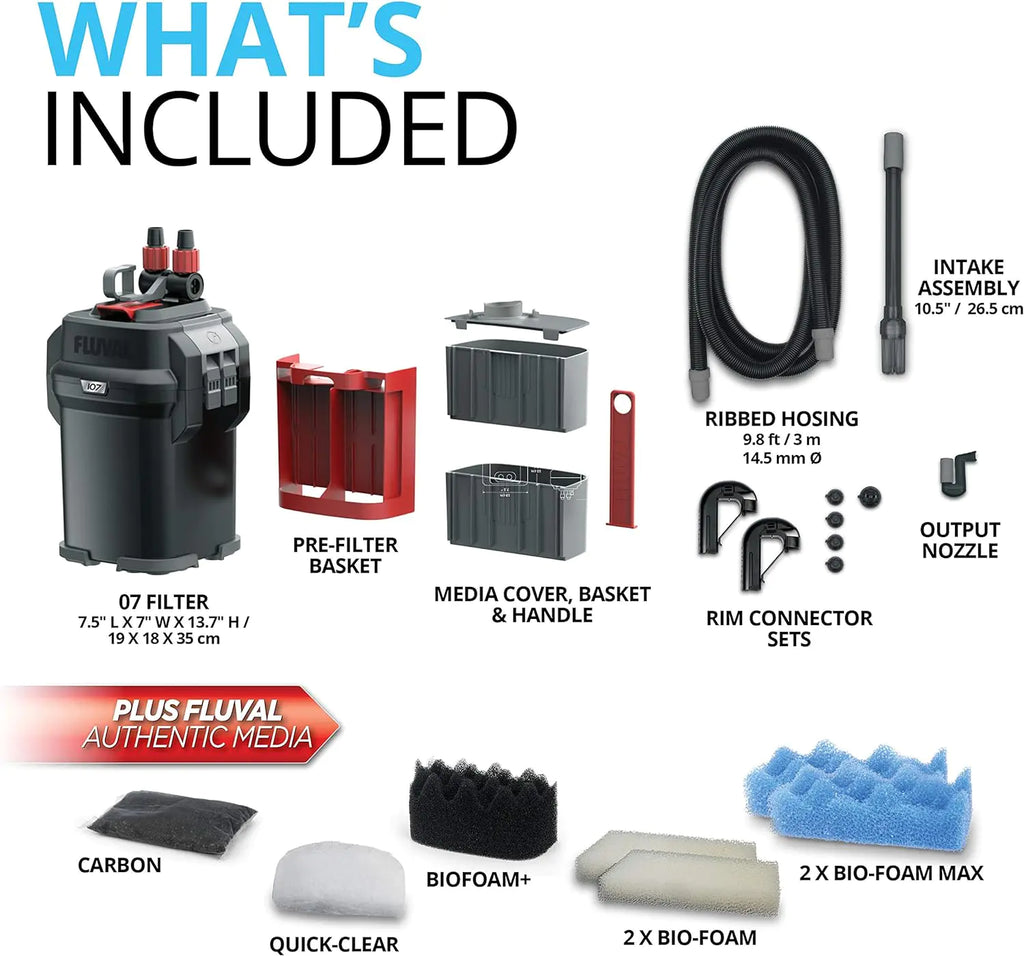 407 Perfomance Canister Filter – for Aquariums Up to 100 Gallons – Aquarium Canister Filter
