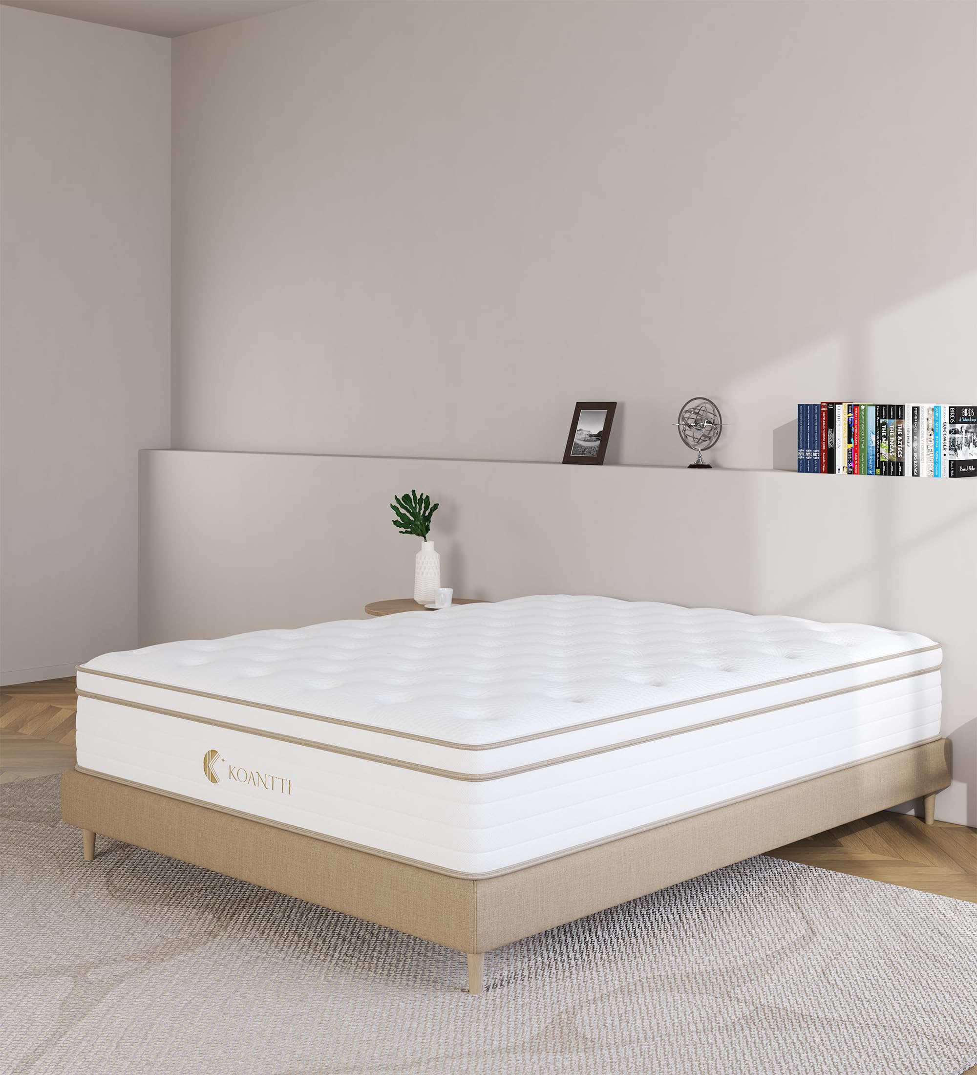 KOANTTI 12 Inch Medium Firm Memory Foam Mattresse