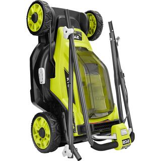 RYOBI ONE+ 18V 13 in. Cordless Battery Walk Behind Push Lawn Mower wit