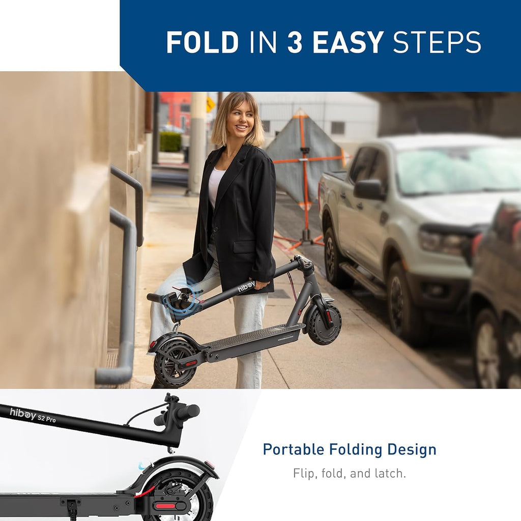 Electric Scooter, 500W Motor, 10′′ Solid Tires, 25 Miles Range, 19 Mph Folding Commuter Electric Scooter for Adults (Optional Seat)