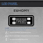 EUHOMY Commercial Ice Maker Machine, 100lbs/24H Stainless Steel Under Counter